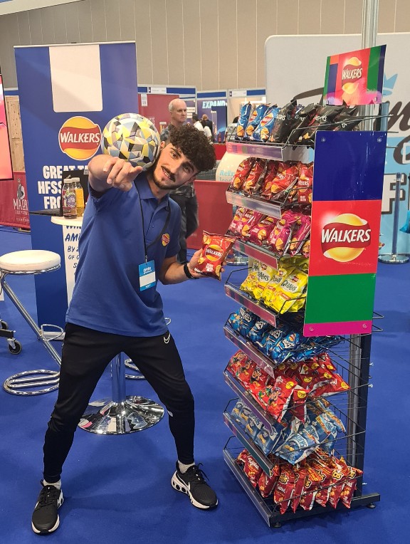 Football Freestyler on Walkers Crisp event stand